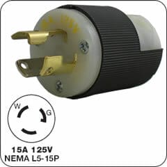 American Sanders - Century 15A Twist Lok Plug Clarke # 912169