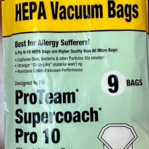 Vacuum Bags for ProTeam SuperCoach 10Q - 9 Pack